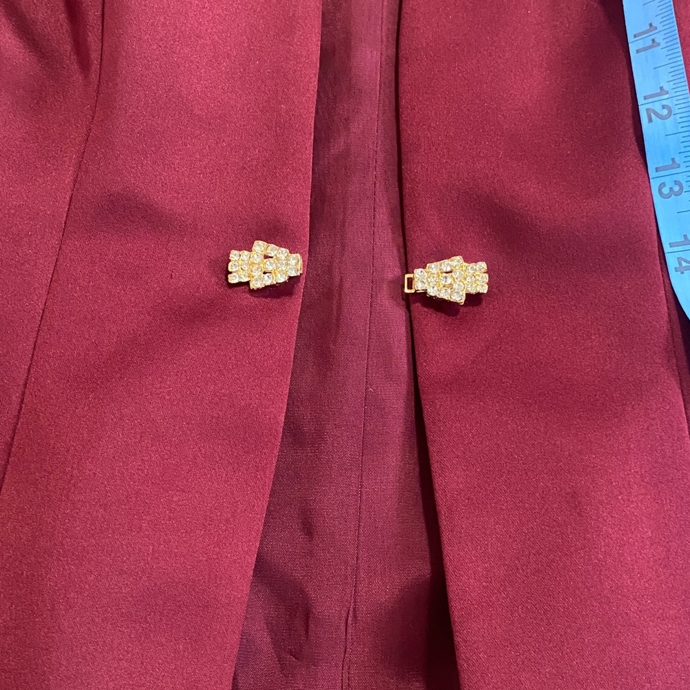 Alex Evenings Women's Deep Red Blazer Size 4 - Picture 9 of 12